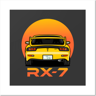 Mazda RX-7 JDM Initial-D Drift Ver B Posters and Art